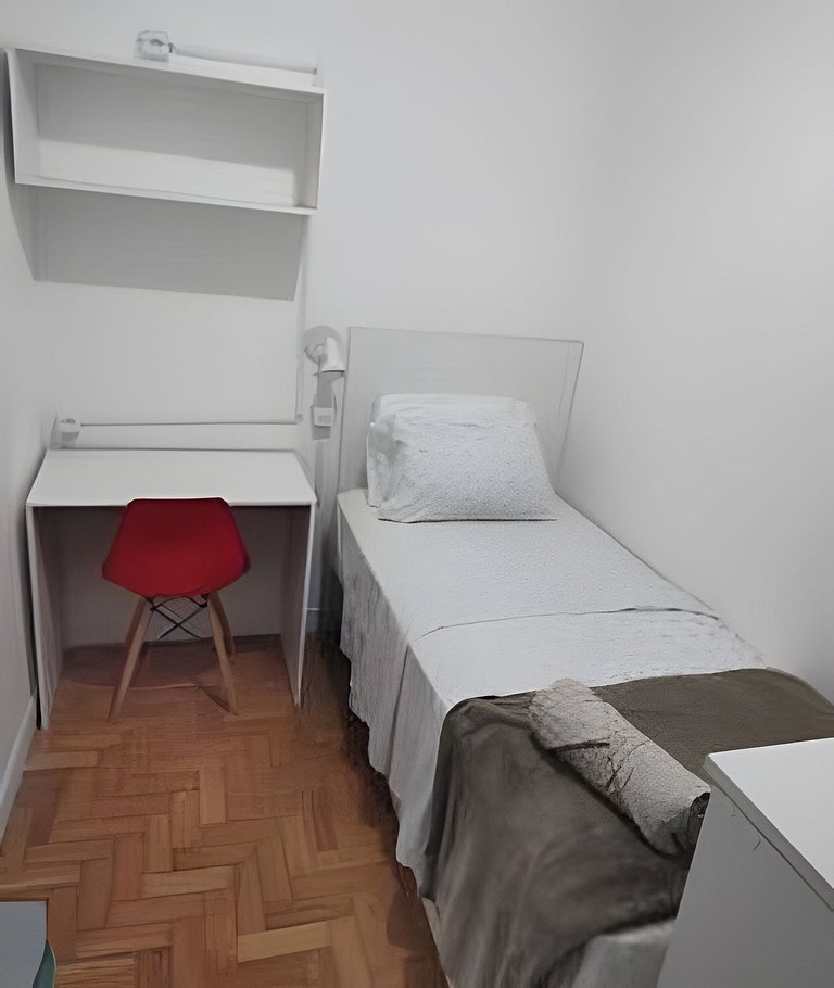 Quarto Individual na Augusta px Av Paulista e Frei Caneca