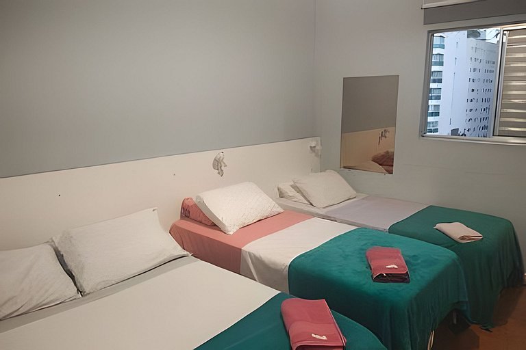 Quarto quádruplo na Rua Augusta